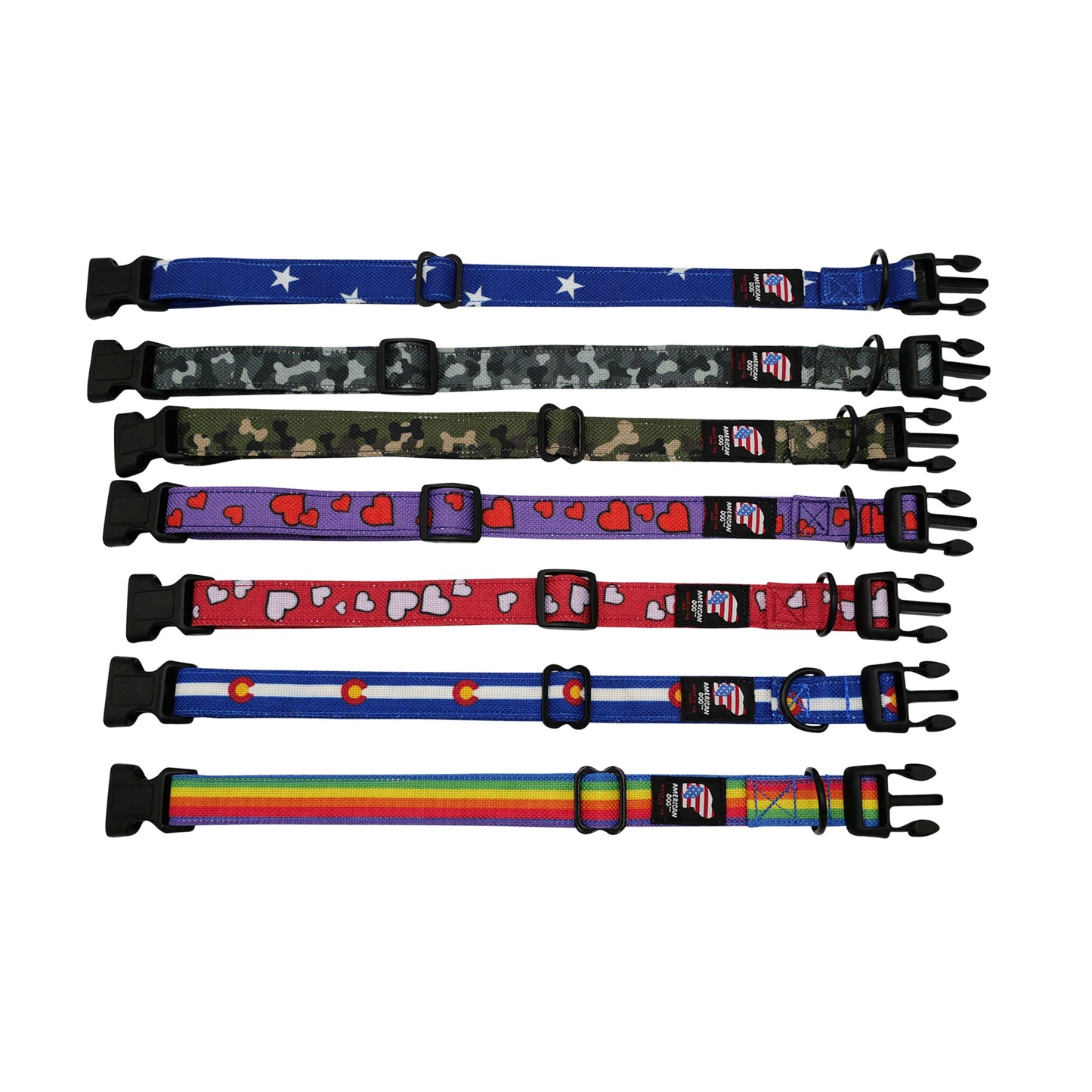 Collars. Ballistic Solids & Print Designs