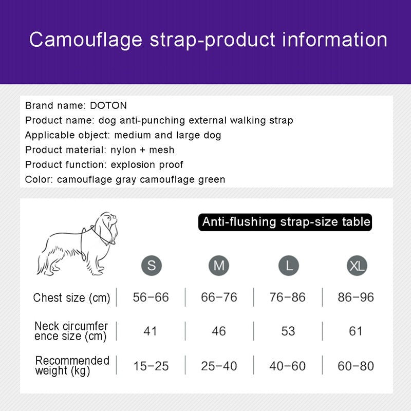 Dog Soft Adjustable Harness Pet Large Dog Walk Out Harness Vest for Medium Dog Chest Strap Dog Harness Pets Accessories