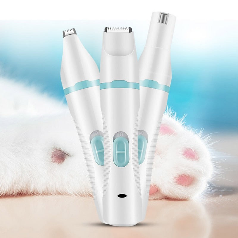 3 IN 1 Pet Grooming Machine USB Charge Dog Cat Hair Trimmer Paw Nail Grinder Pets Clippers Foot Nail Cutter Hair Cutting Machine